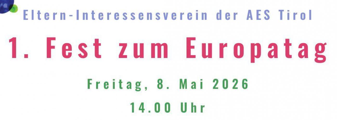 © AES-EIV Plakat: Save the Date, Freitag, 9.5., ab 14 Uhr, VS Altwilten